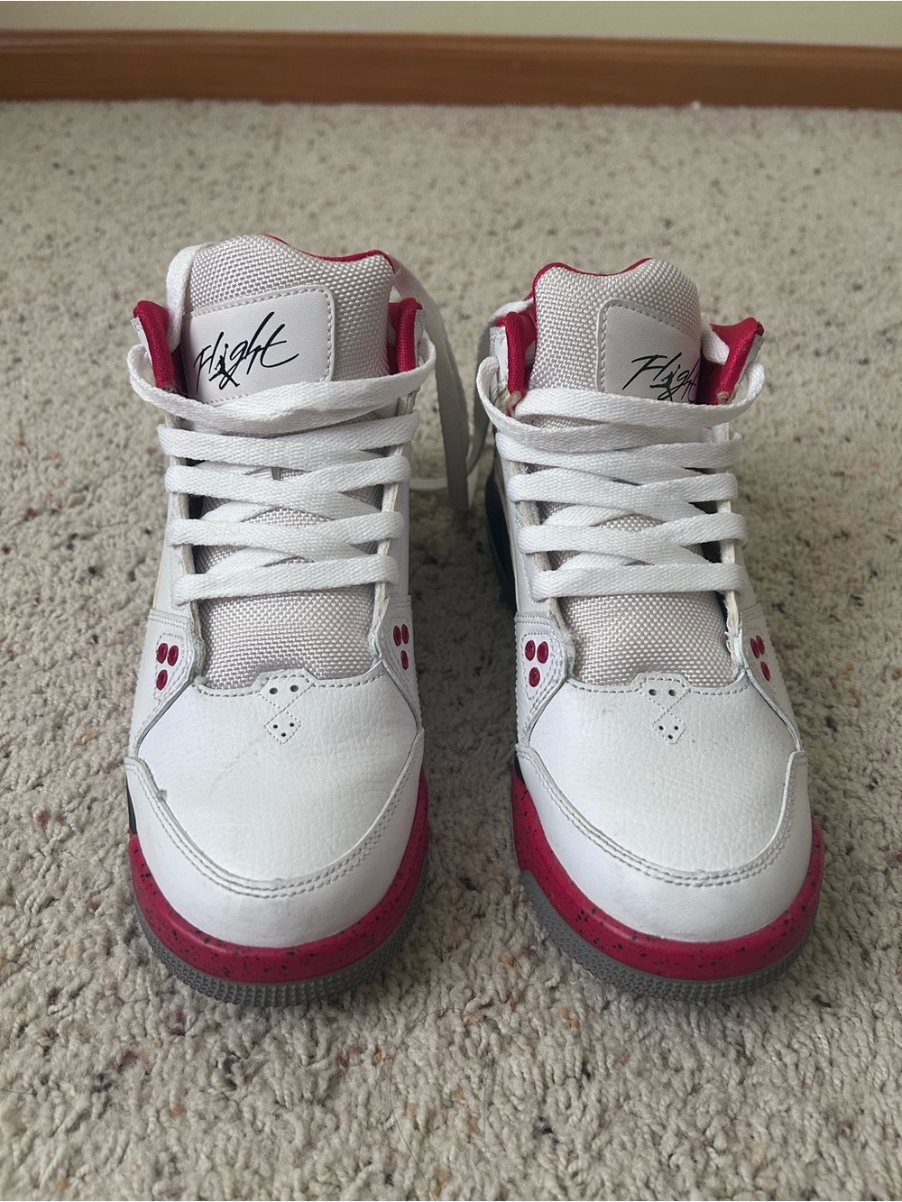 Jordan Kids White and Pink Sneakers